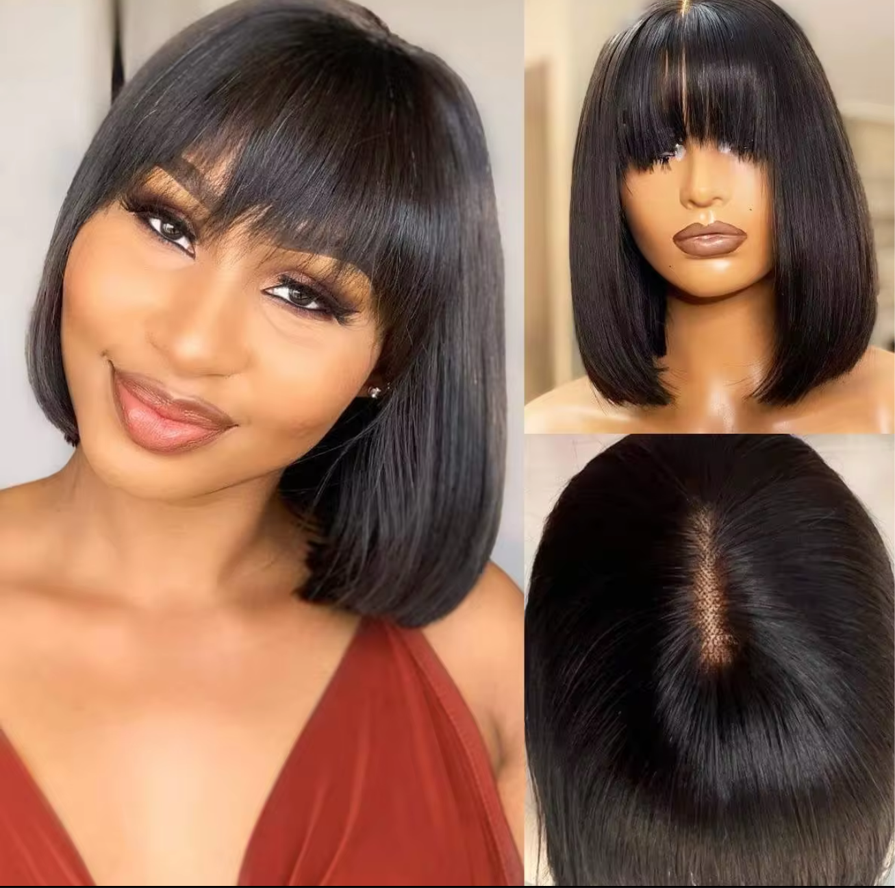 Bang human hair wig
