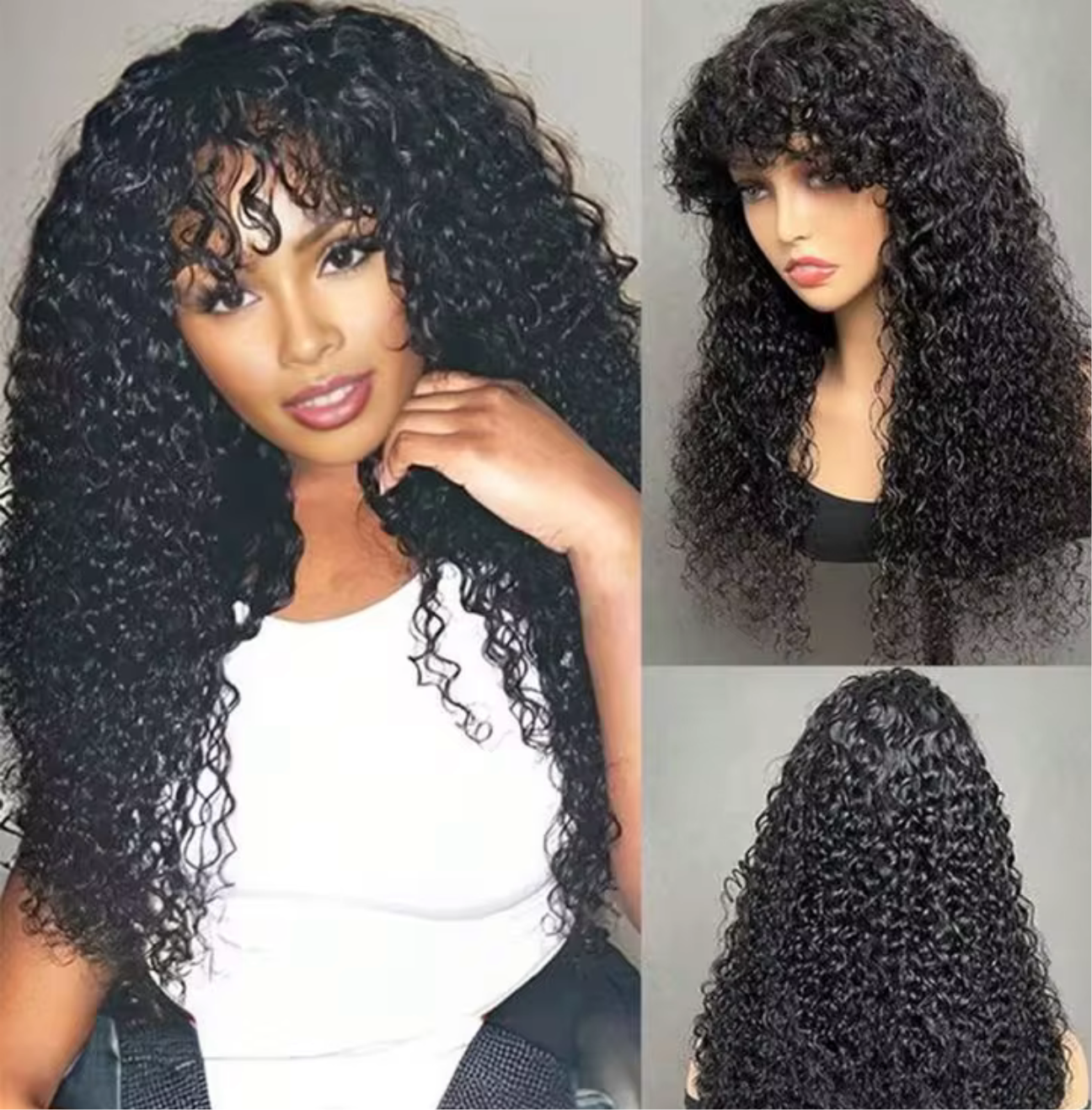 Bang human hair wig