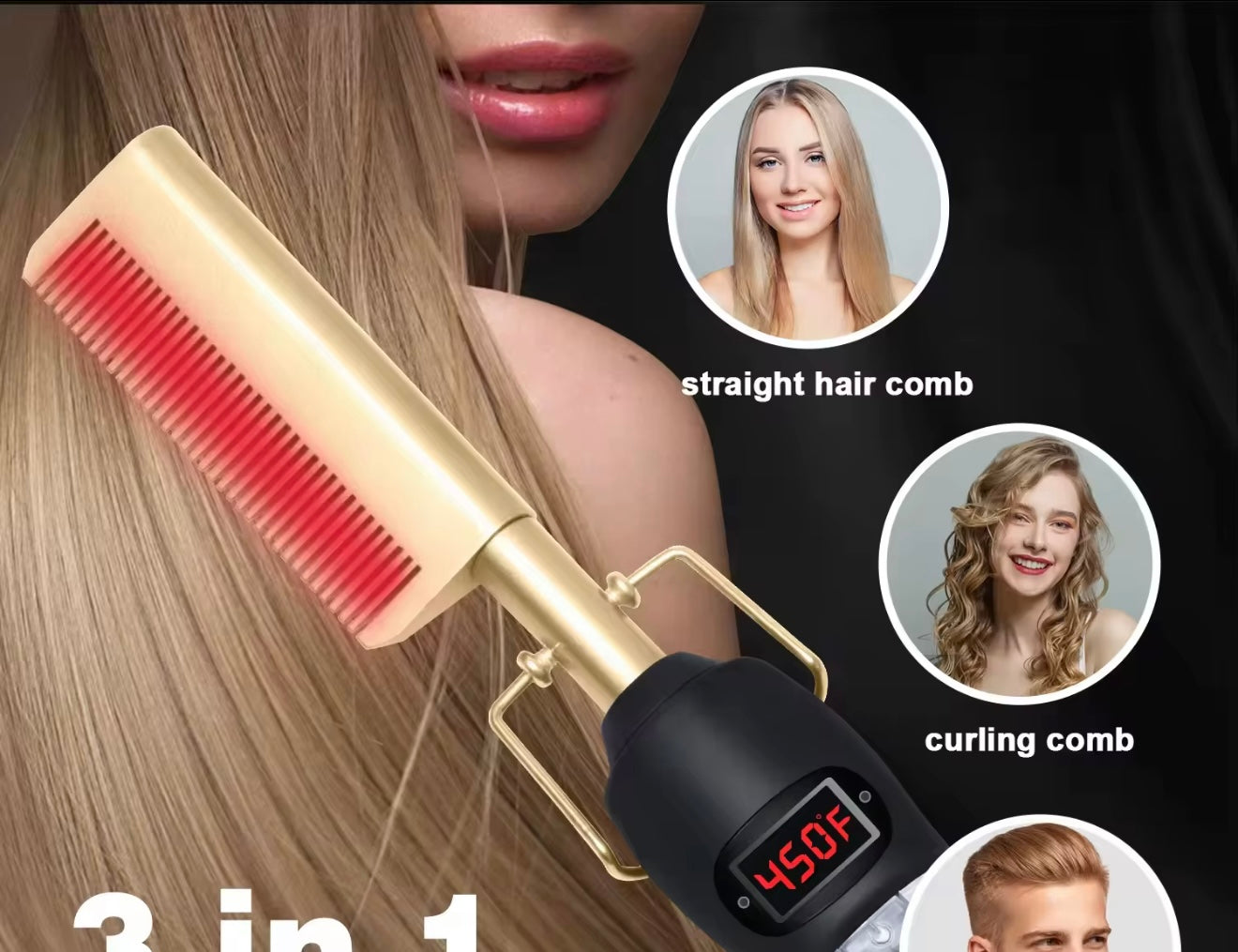 Hot Comb Brush iron