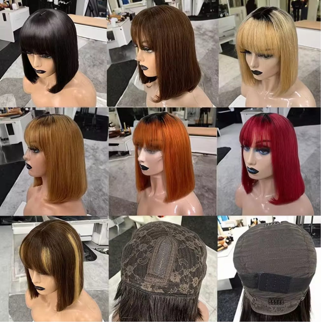 Bang human hair wig