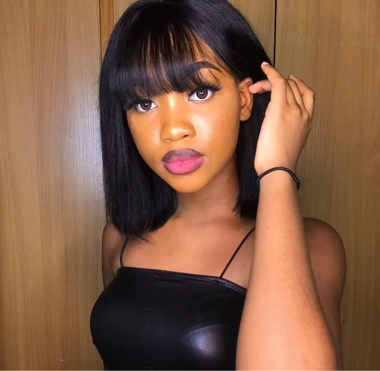 Bang human hair wig
