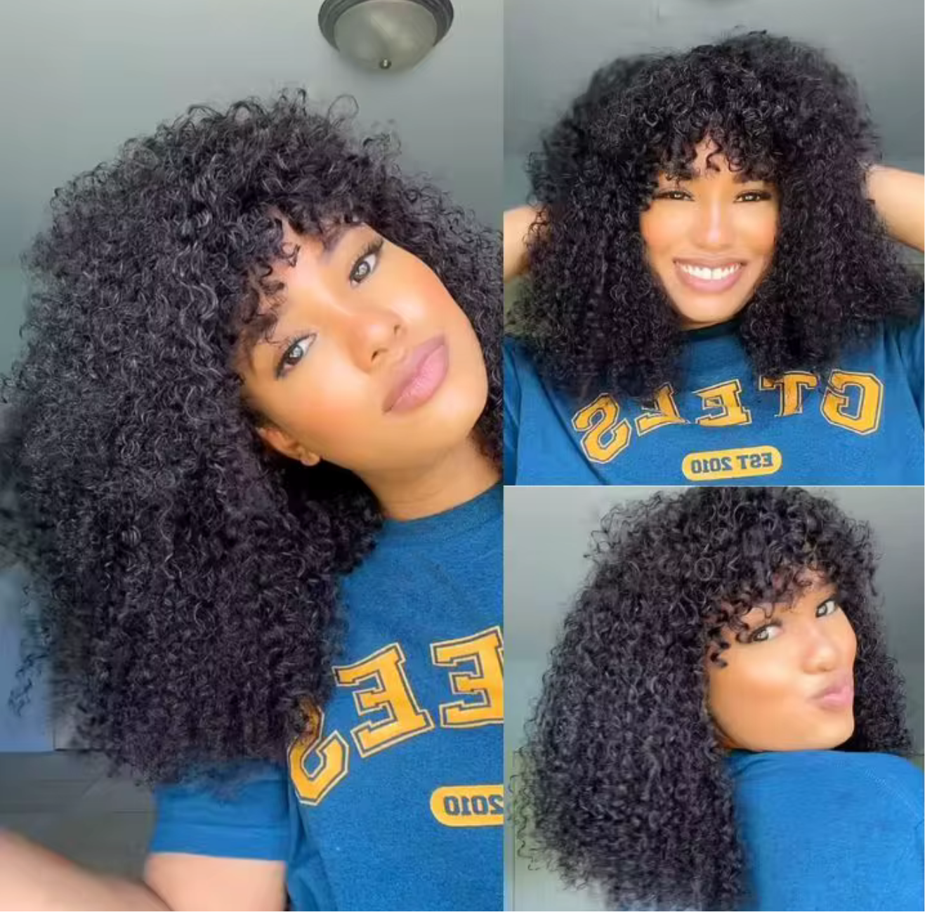 Bang human hair wig