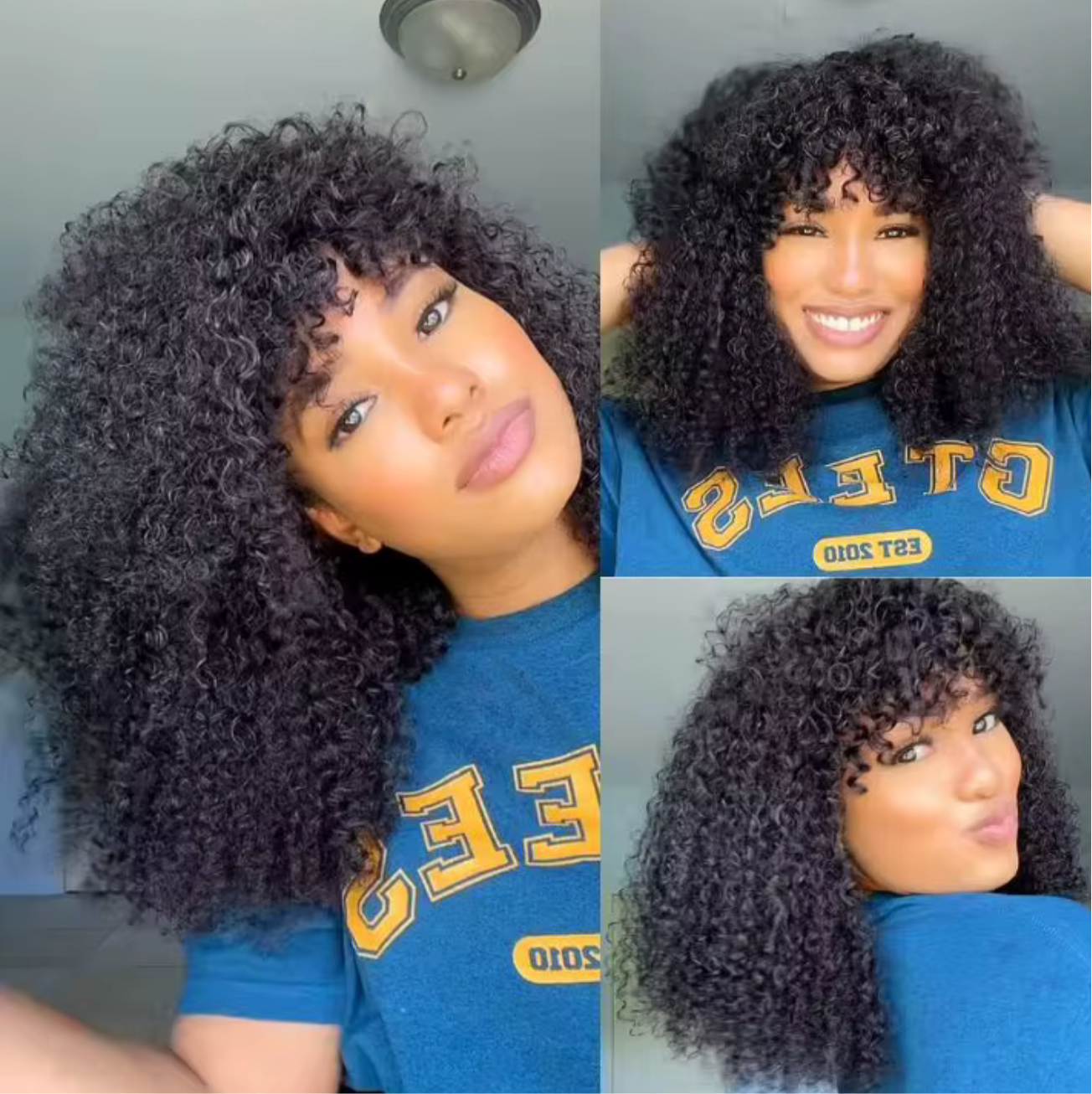 Bang human hair wig