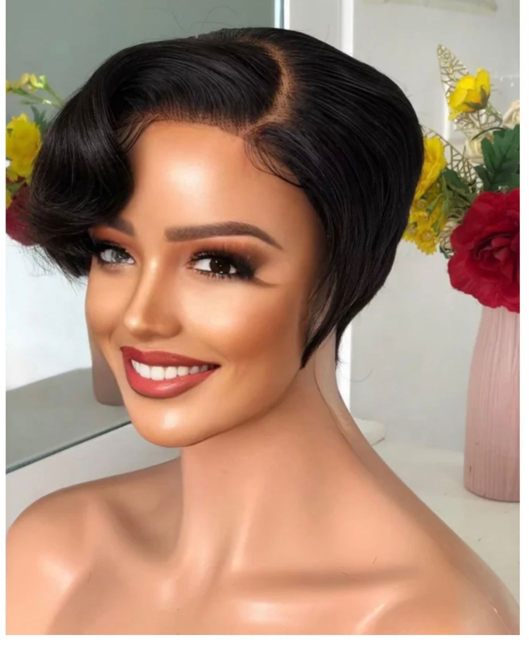 Short pixie human wig human