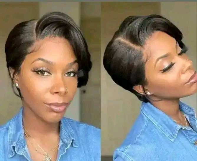 Short pixie human wig human