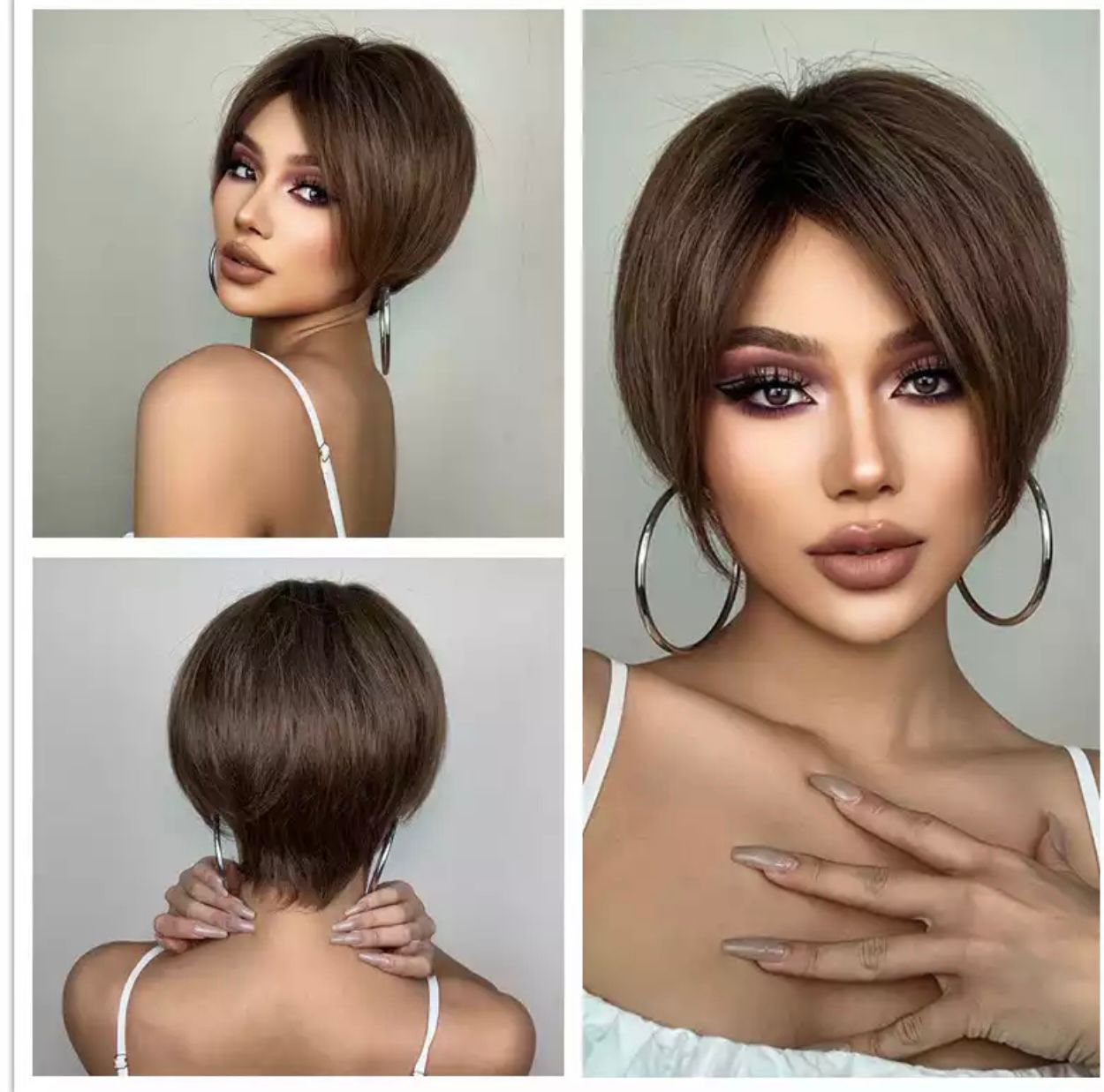 Short pixie human wig human