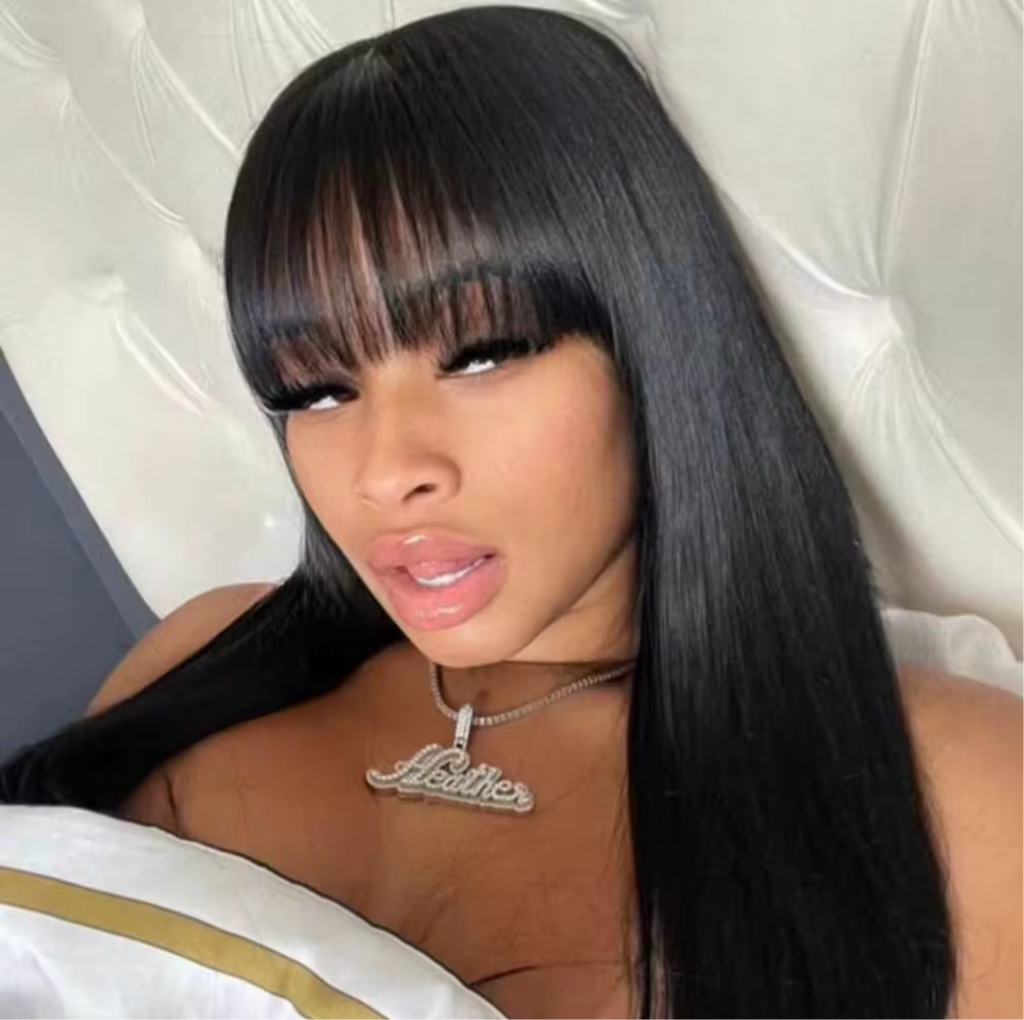 Bang human hair wig