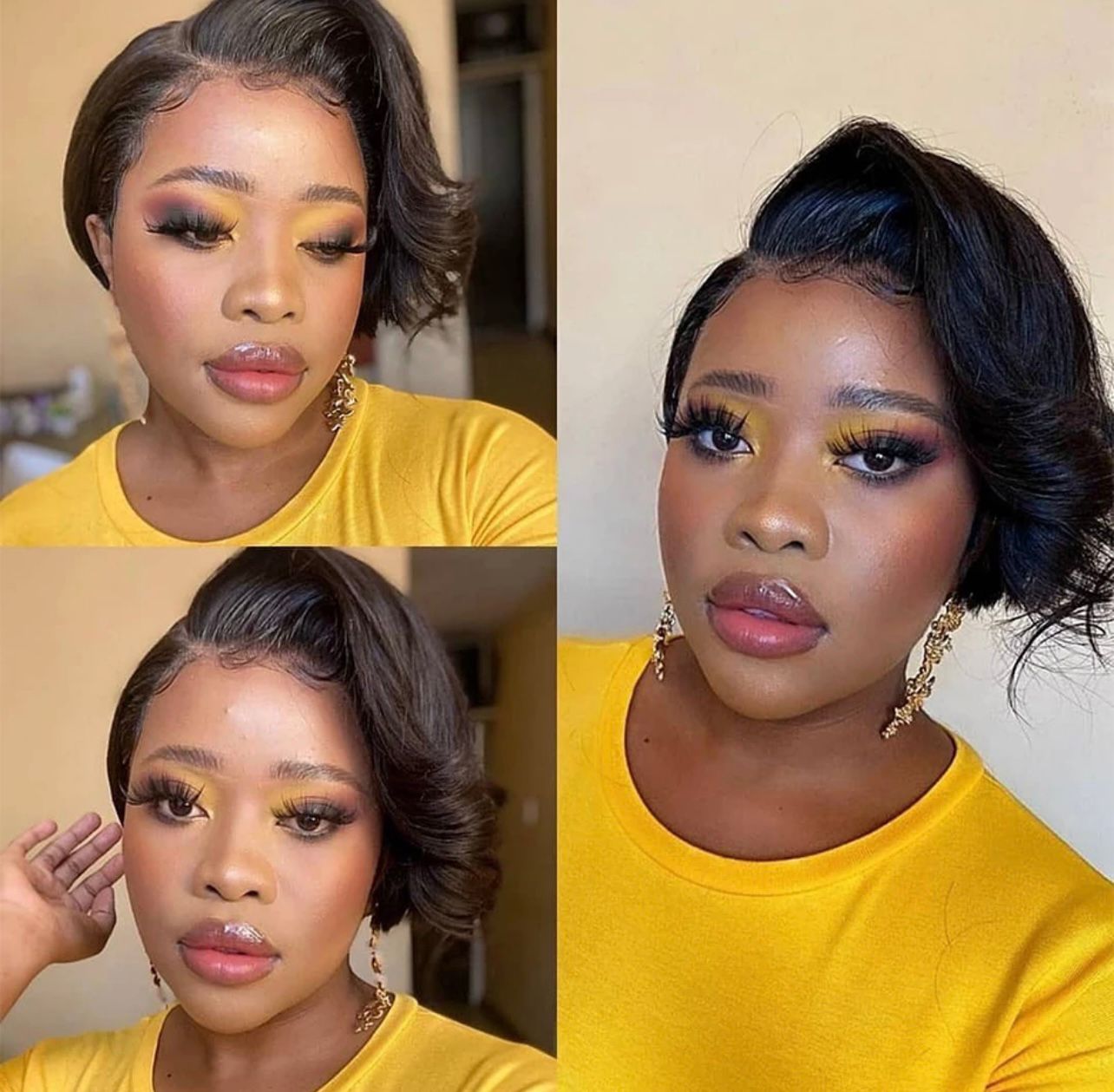 Short pixie human wig human