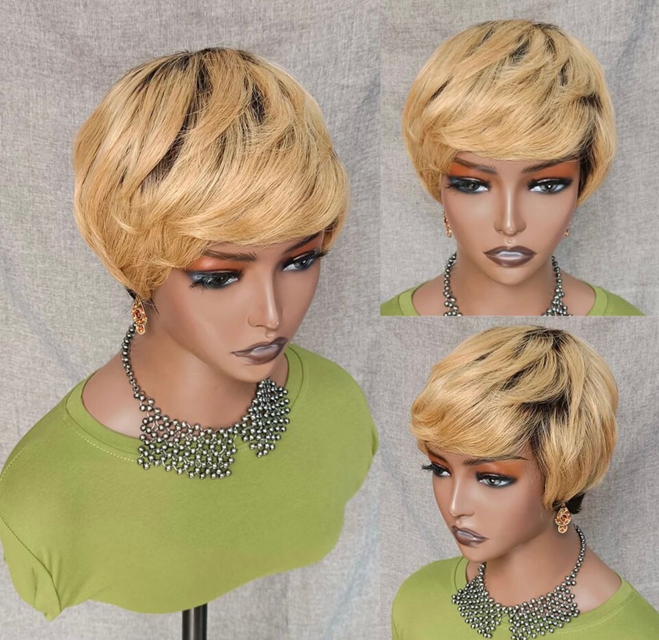 Short extension pixie wigs
