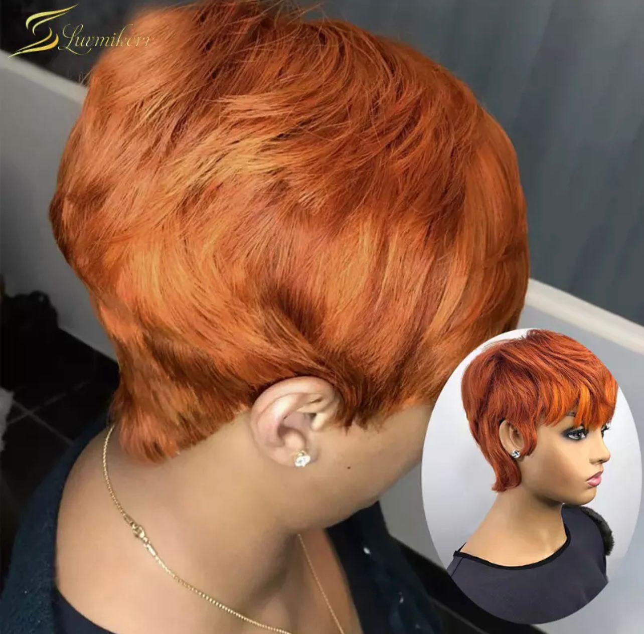 Short extension pixie wigs