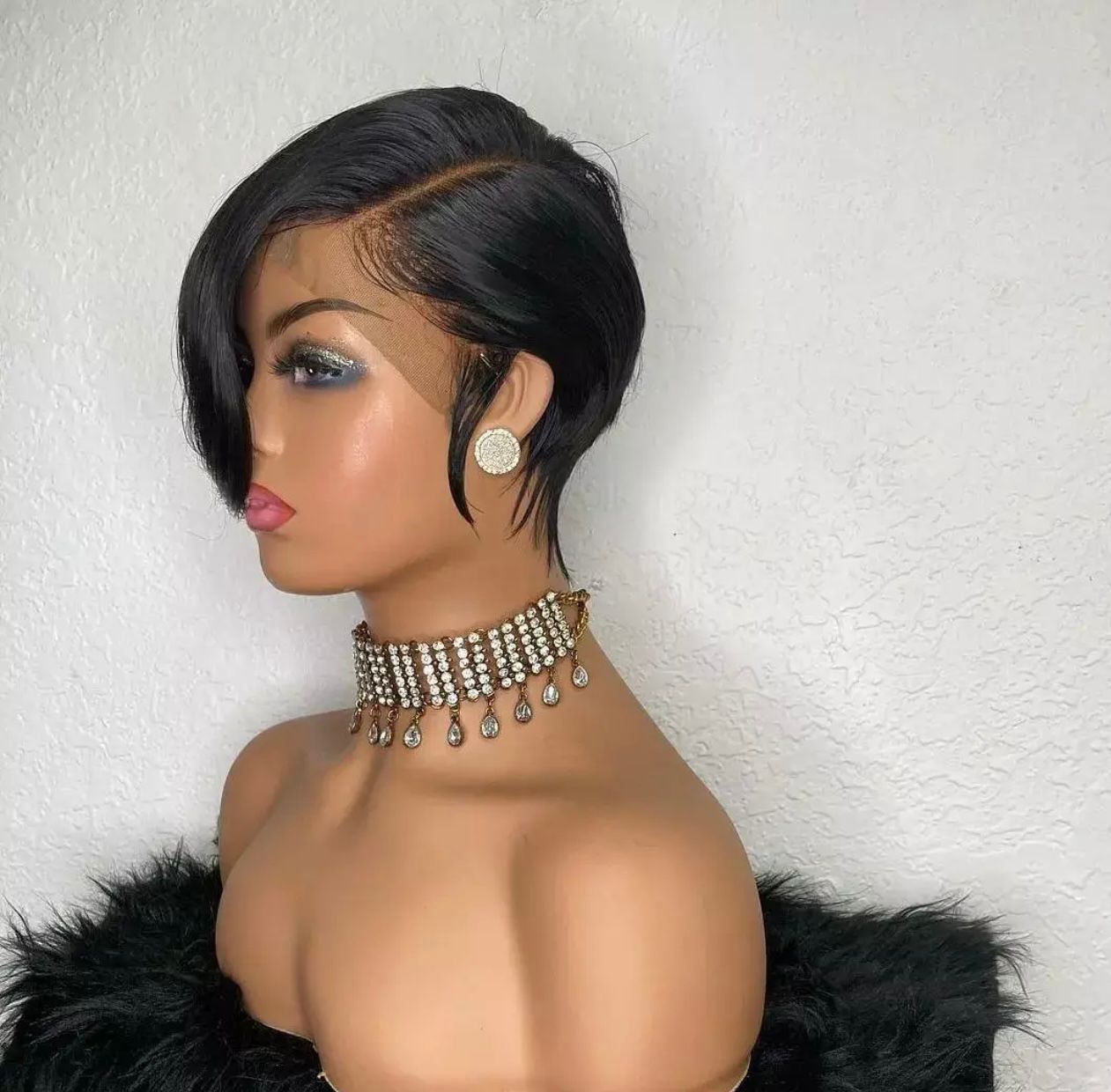 Short pixie human wig human